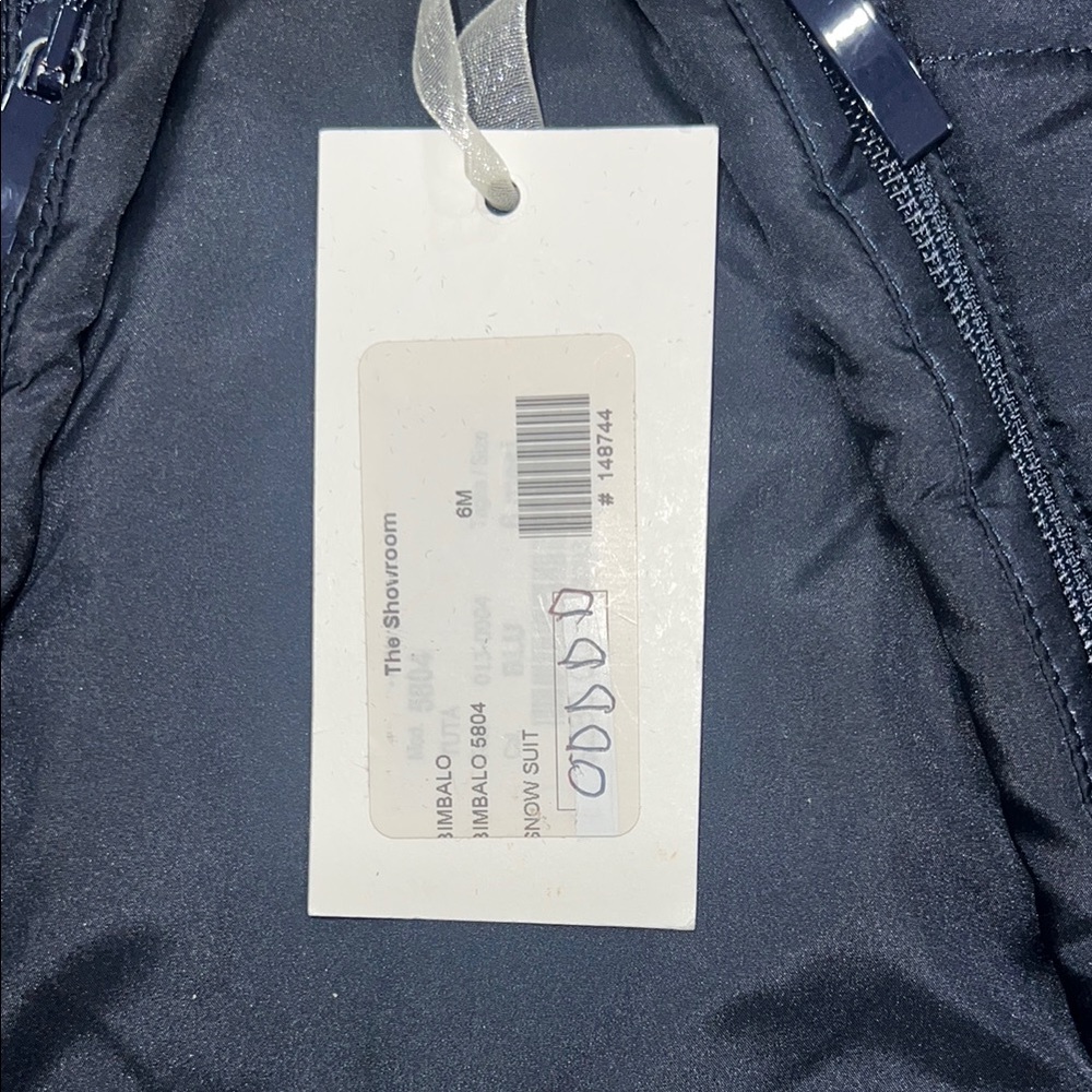Chic Navy Fur-Trimmed Winter Snowsuit - Picture 3 of 9